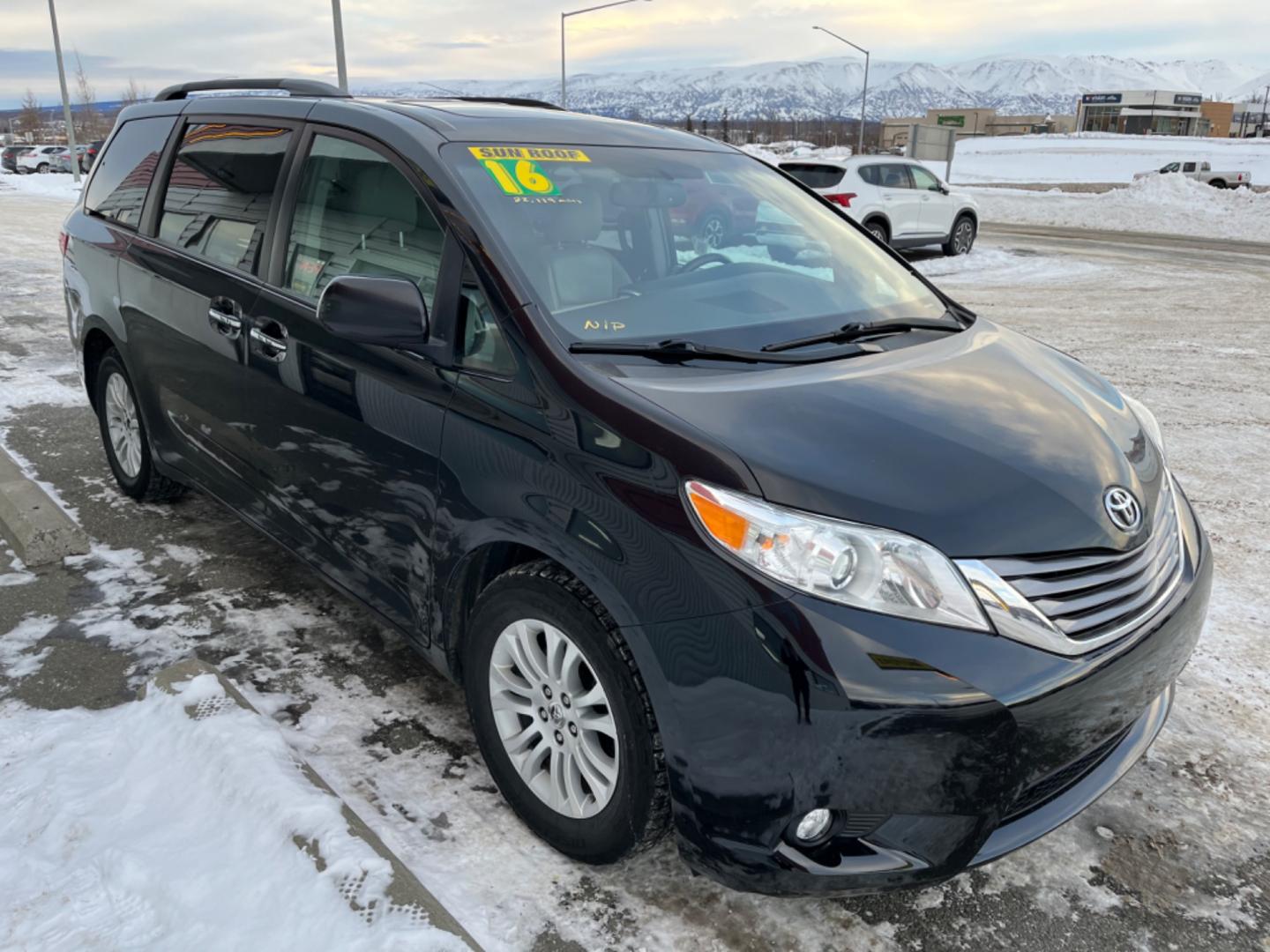 2016 BLACK /Gray Toyota Sienna XLE FWD 8-Passenger V6 (5TDYK3DC5GS) with an 3.5L V6 EFI DOHC 24V engine, 5A transmission, located at 1960 Industrial Drive, Wasilla, 99654, (907) 274-2277, 61.573475, -149.400146 - Photo#5